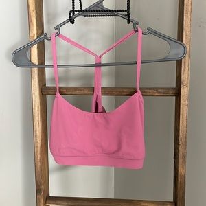 Pretty Pink Flow Y lululemon sports bra